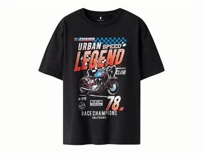 Name It t-shirt i sort med urban speed legend print foran