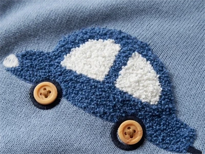 Name It striktrøje i blå nuance endless sky med bilmotiv på front