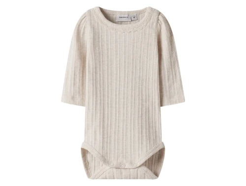 Name It body i beige nuance peyote melange med hulmønster