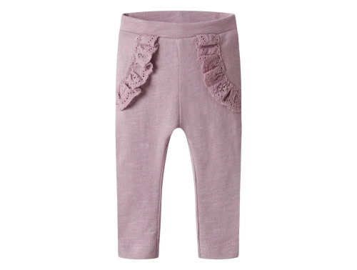 Name It leggings i rosa nuance dawn pink med blondedetalje
