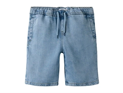 Name It shorts lyseblå denim med snøre i taljen