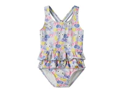 Name It badedragt i blå nuance med Hello Kitty print og flæser