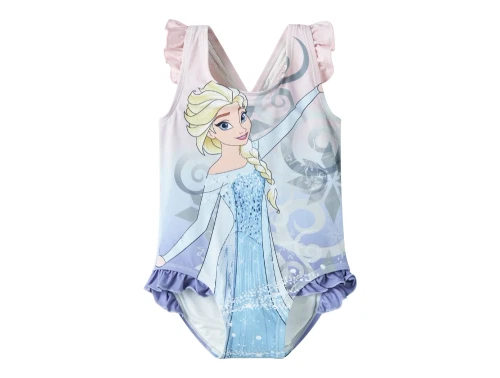 Name It badedragt i lilla nuance med Disney Frozen Elsa print og flæser