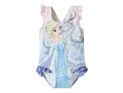 Name It badedragt i lilla nuance med Disney Frozen Elsa print og flæser