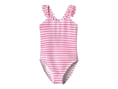 Name It badedragt i pink og hvid stribet til børn