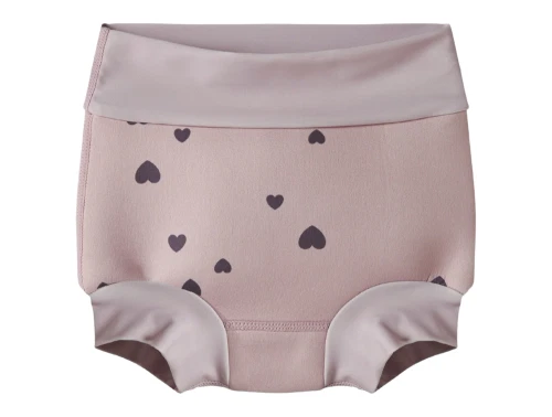 Name It badeble i lilla nuance med hjerteprint