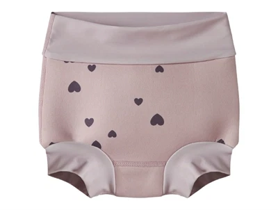 Name It badeble i lilla nuance med hjerteprint