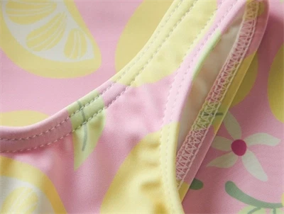 Name It badedragt pirouette citronprint detalje