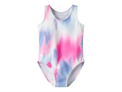 Name It badedragt i lilla nuance med tie dye mønster