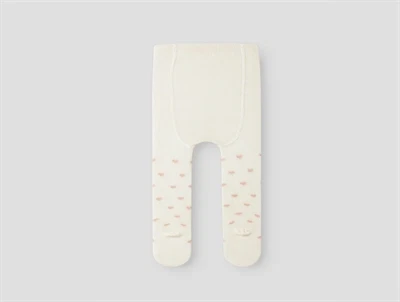 Lil\' Atelier BABY strømpebukser i cameo rose og råhvid 2-pak