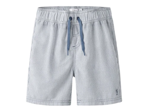 Name It badeshorts blå og råhvid med striber