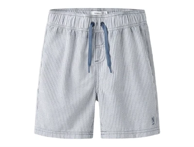 Name It badeshorts blå og råhvid med striber