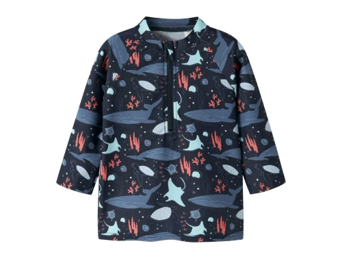 Name It uv swim top navy blazer med havdyr motiv