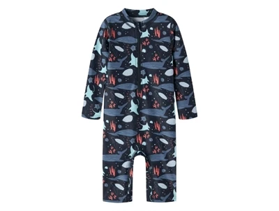 Name It uv badedragt navy med havdyr print