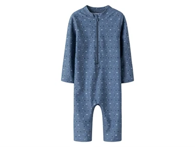 Name It uv badedragt blå med små biler print