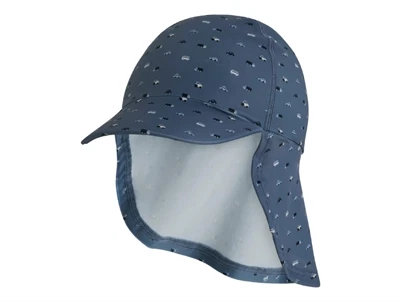 Name It UV solhat vintage indigo med små biler