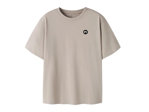 Name It t-shirt beige med badge foran