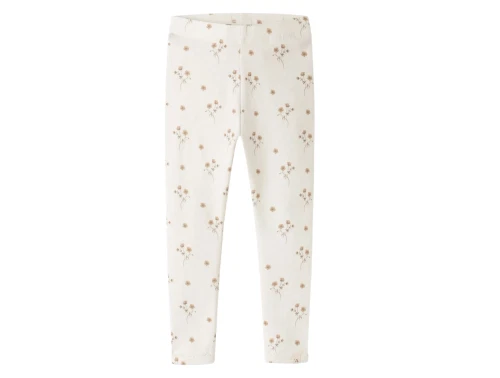Lil\' Atelier leggings i råhvid nuance med blomsterprint