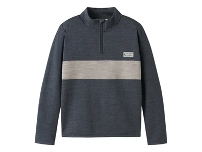 Name It merinould bluse med bryststribe til børn