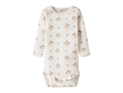 Lil\' Atelier body i råhvid nuance med rosa blomsterprint