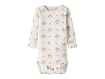 Lil' Atelier body i råhvid nuance med rosa blomsterprint