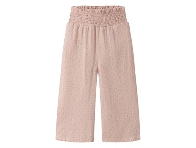 Lil' Atelier bukser i rosa nuance med smock talje