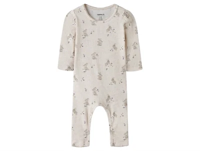 Name It heldragt i beige nuance med kaninprint