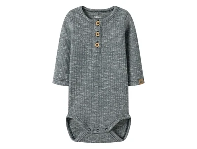 Name It rib body i mørkeblå nuance med knaplukning