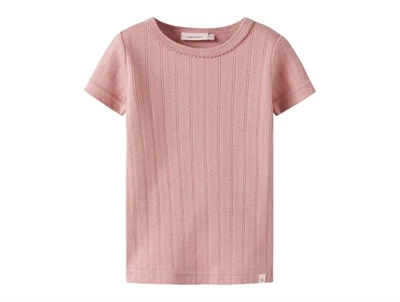 Lil' Atelier t-shirt i rosa nuance set forfra