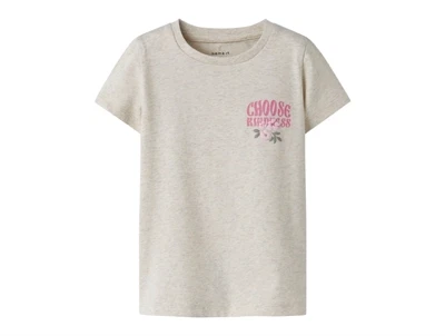 Name It t-shirt peyote melange blomsterprint front