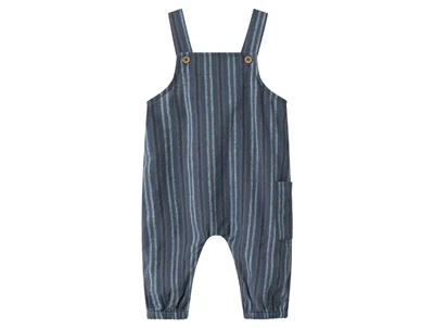 Name It overall i blå nuance med striber set forfra