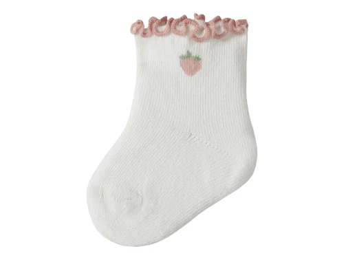 Lil\' Atelier stromper i rahvid nuance med jordbaer motiv