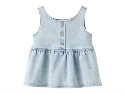 Lil\' Atelier denim top i lyseblå nuance set forfra