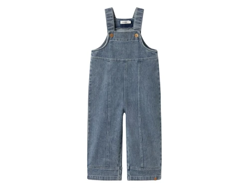 Lil\' Atelier denim overalls i blå nuance med brede ben