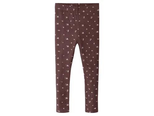 Name It leggings i brun nuance med blomsterprint