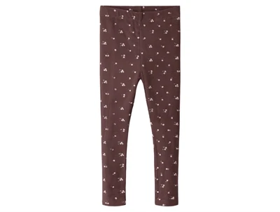 Name It leggings i brun nuance med blomsterprint