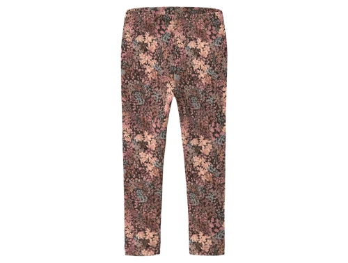 Name It leggings chocolate brown med blomsterprint