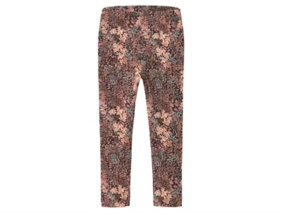 Name It leggings chocolate brown med blomsterprint