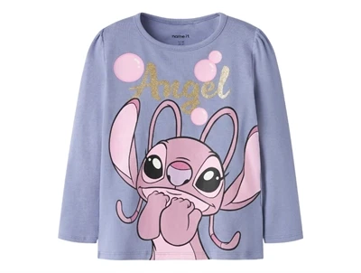 Name It bluse i lilla nuance med Stitch motiv