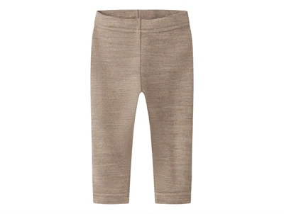 Lil' Atelier merinould leggings i lysebrun nuance