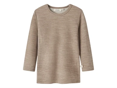Lil\' Atelier merinould bluse i lysebrun nuance