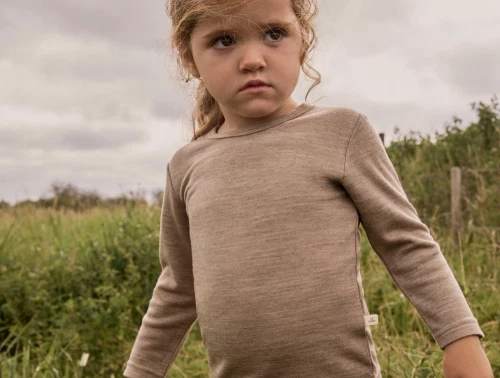 Lil\' Atelier bluse i merinould og modal på barn