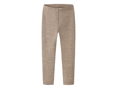 Lil' Atelier merinould leggings i lysebrun nuance