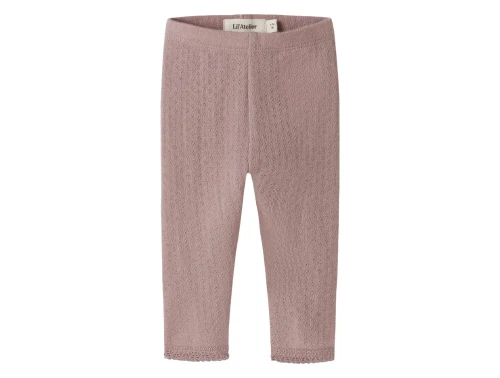 Lil\' Atelier merinould og silke leggings i støvet rosa nuance