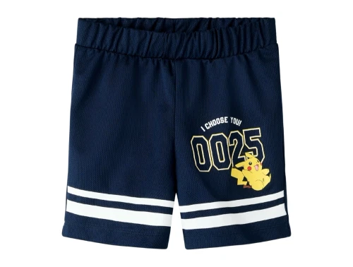 Name It Pokémon shorts navy med Pikachu print