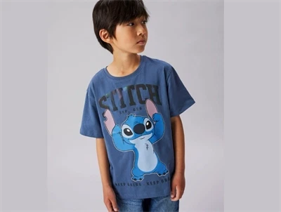 Name It t-shirt vintage indigo med Stitch motiv