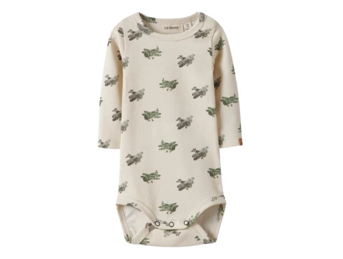 Lil\' Atelier body i råhvid nuance med fly print