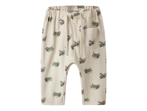 Lil\' Atelier bukser i råhvid nuance coconut milk med flyprint