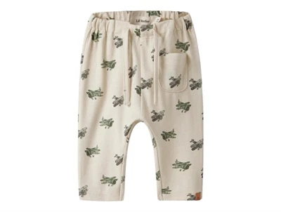 Lil' Atelier bukser i råhvid nuance coconut milk med flyprint