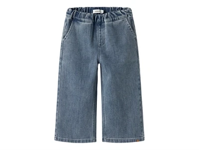 Lil' Atelier jeans i blå nuance med elastik i taljen